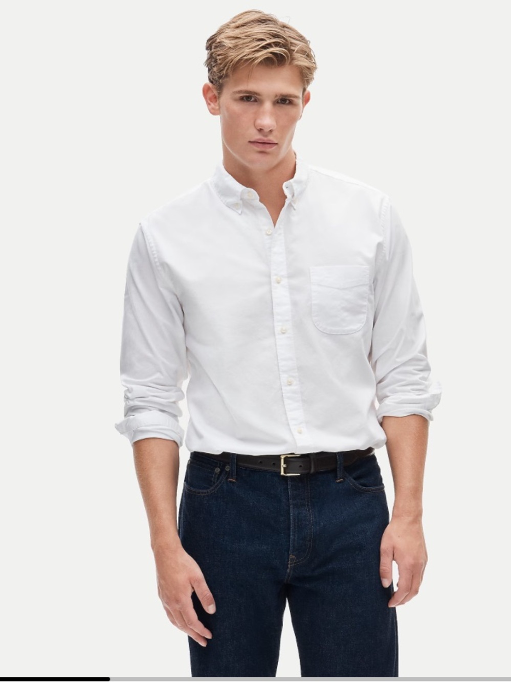 Broken-In Organic Cotton Oxford Shirt - White